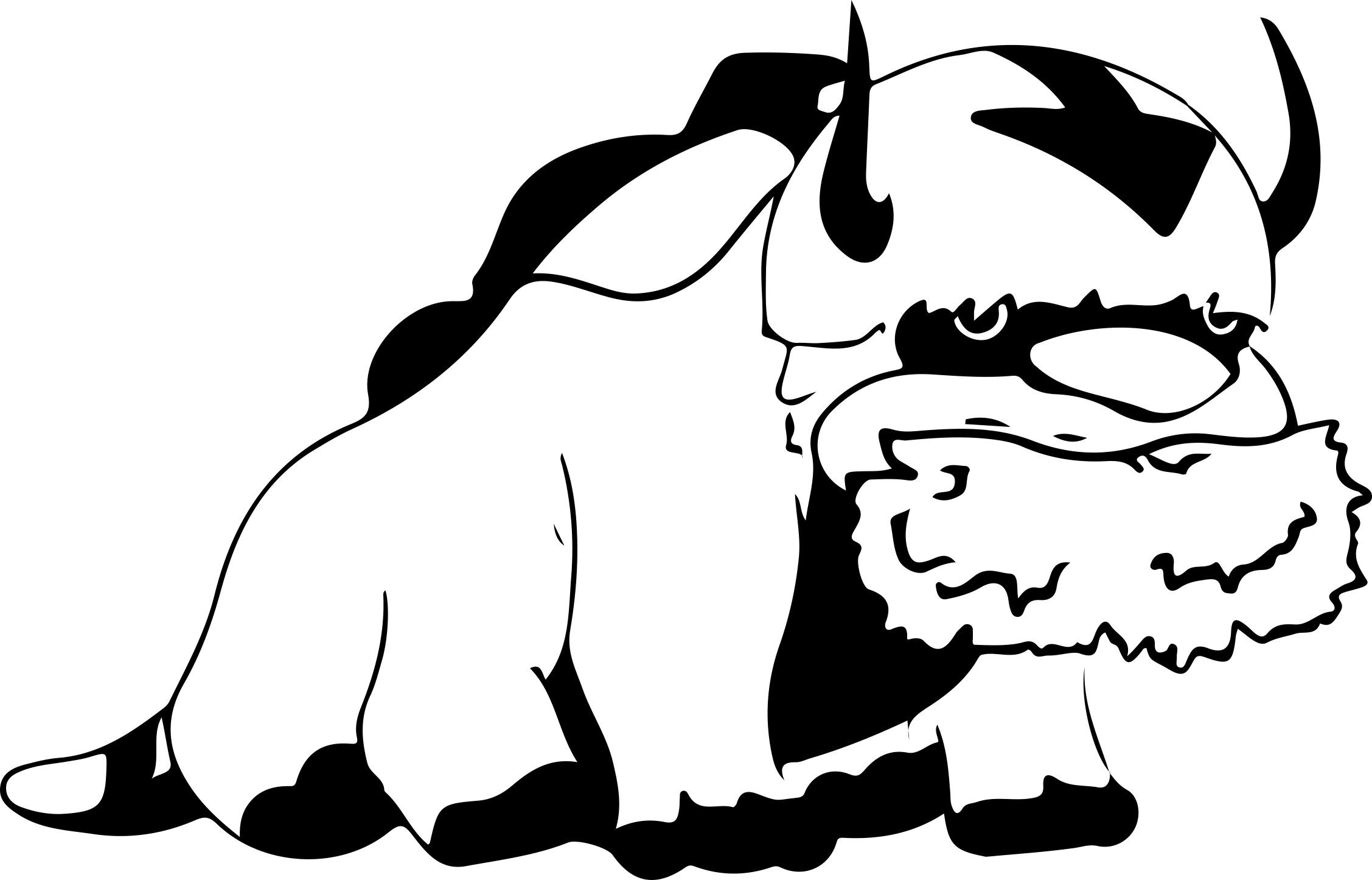 Airbender 12 Clean Stencil Svg Design File Free Vectors